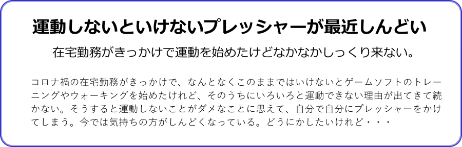 ユーザーの悩み