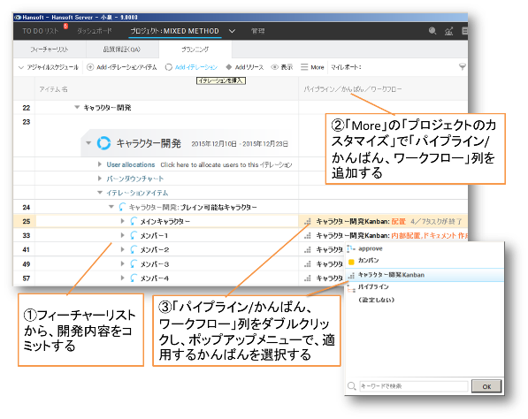 かんばんを適用する