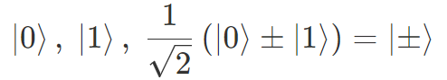 1量子ビット状態の例