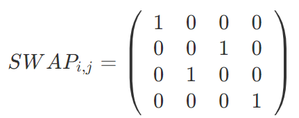 スワップゲートの行列表現