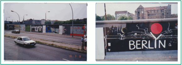 写真１．ベルリンの壁（1991年7月9日現在）